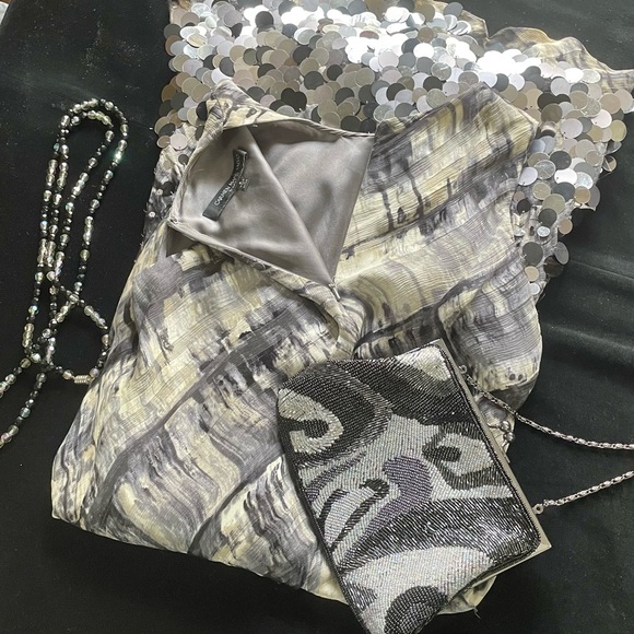 Carmen Marc Valvo Glitzy Party Dress -Wedding Guest Wow -Cocktail Party -Size 8 - Picture 14 of 16